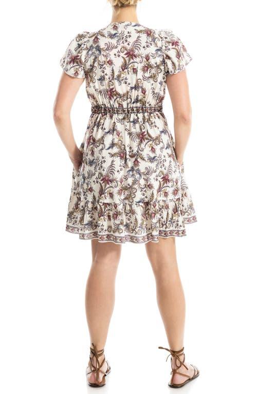 max studio short dresses Max Studio Women's Short Sleeve Tiered Short Dress, Blue Small Branch Toile, Small at Amazon Women's Clothing store