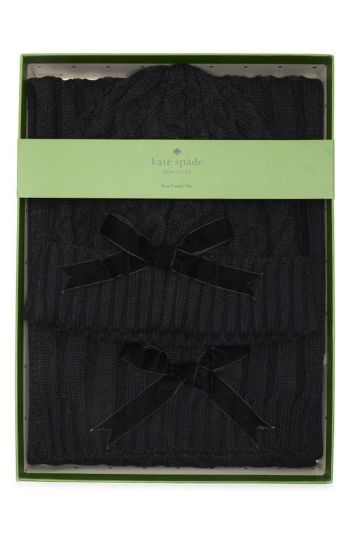 Kate Spade Bow Beanie & Scarf Gift Box Set in Black | Lyst display picture 3