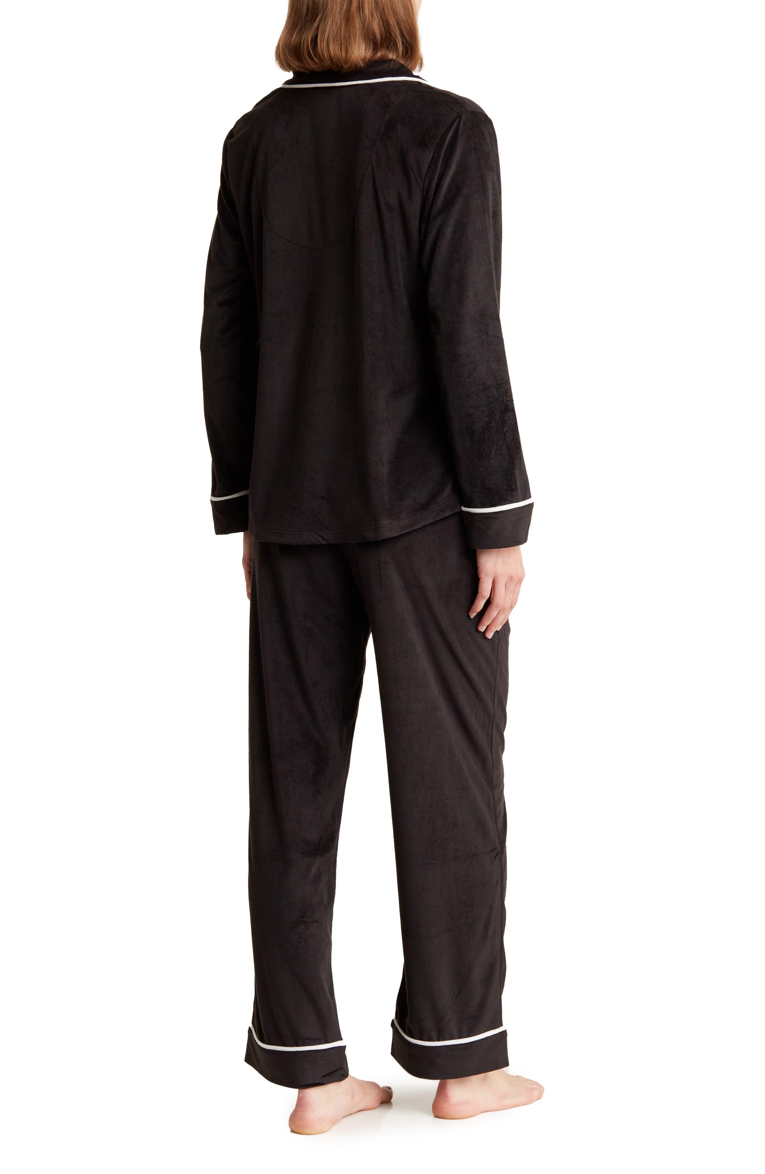 Jones New York Velour Pajamas in Black Lyst