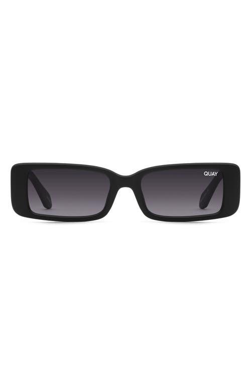 Quay Australia Art School 36Mm Rectangle Sunglasses in Black  display picture 2