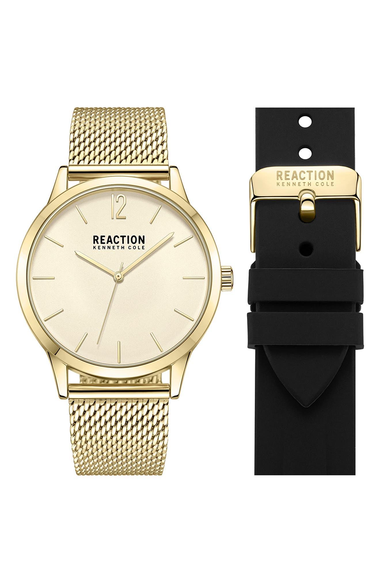 Cole Reaction Classic Mesh Strap Watch & Silicone Strap Gift