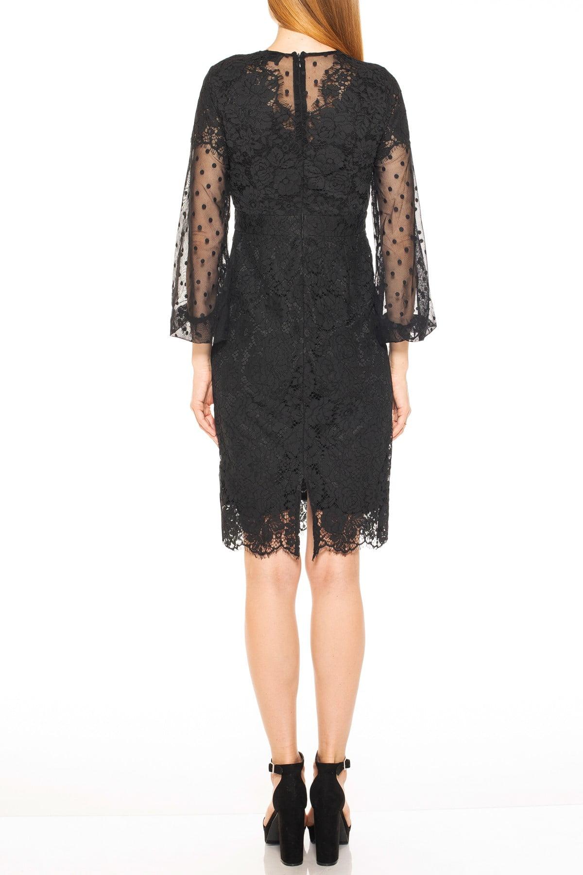 Alexia Admor Bubble Sleeve Lace Dress in Black - Lyst