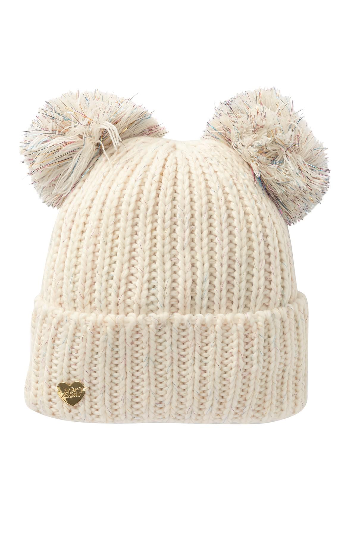 betsey johnson pom pom hat