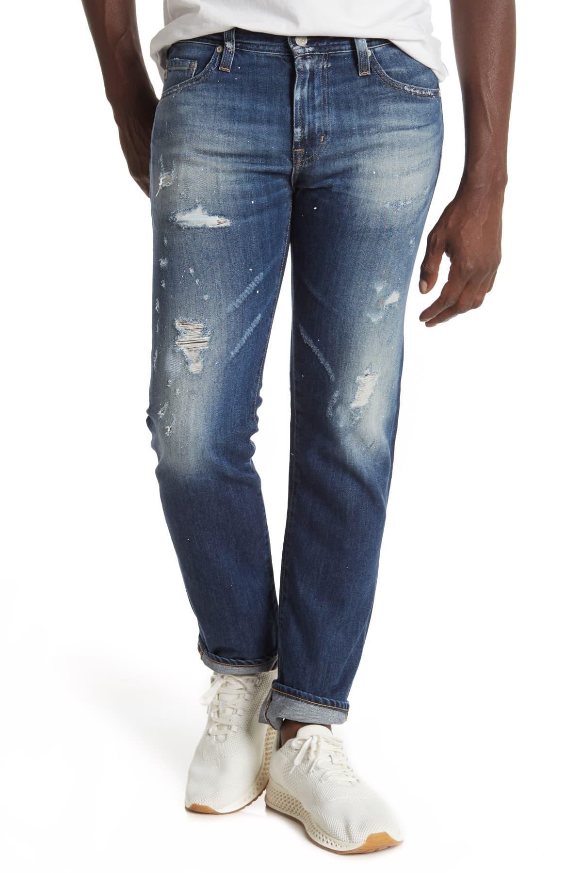 AG Jeans Cotton Matchbox Slim Straight Leg Jean in Blue for Men - Lyst