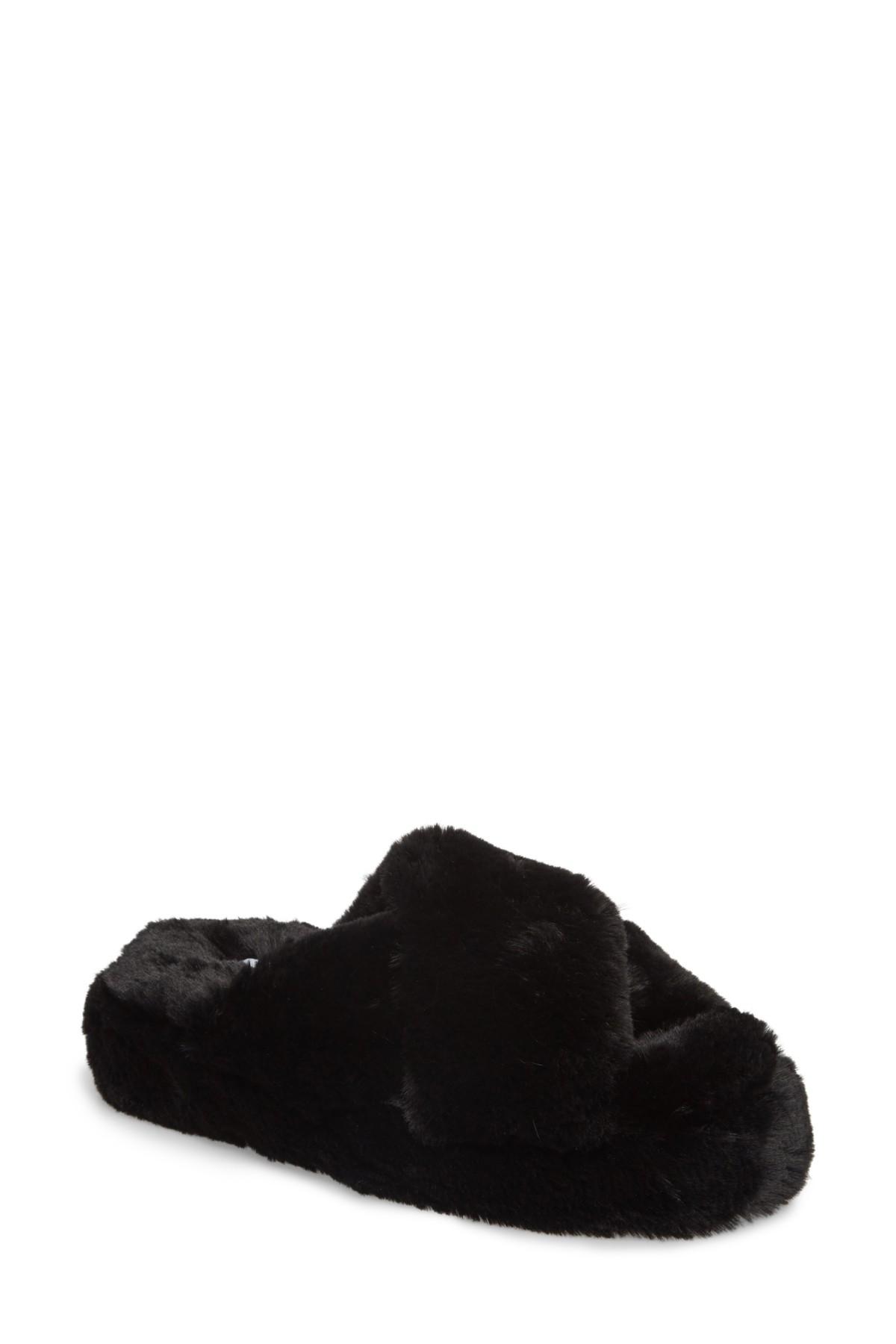 steve madden fur slippers