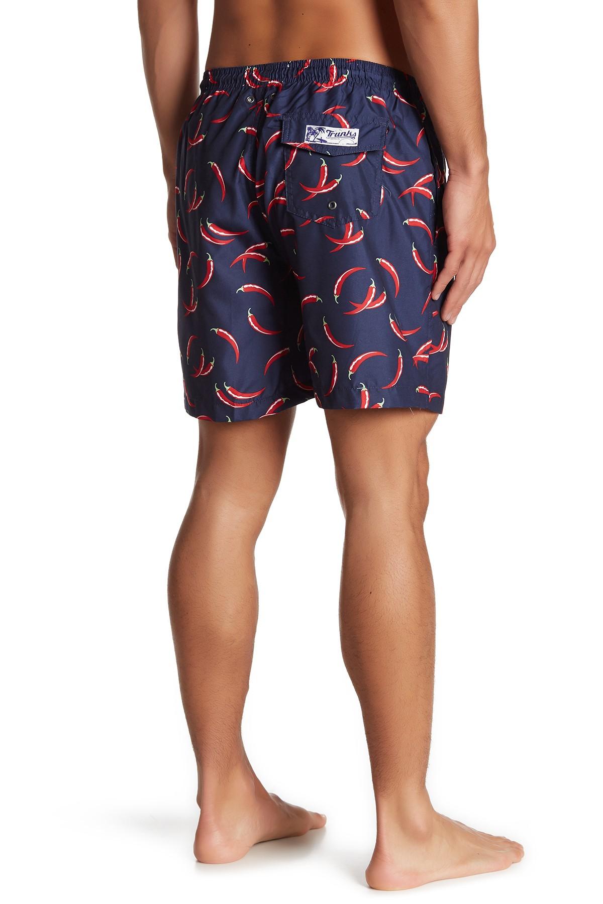 chili pepper swim trunks