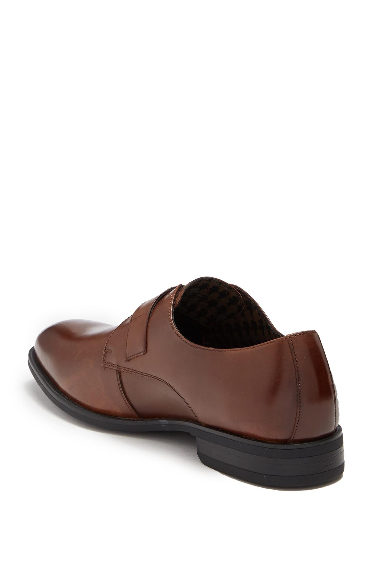 Karl Lagerfeld Monkstrap Leather Dress Shoe in Cognac (Brown) for Men