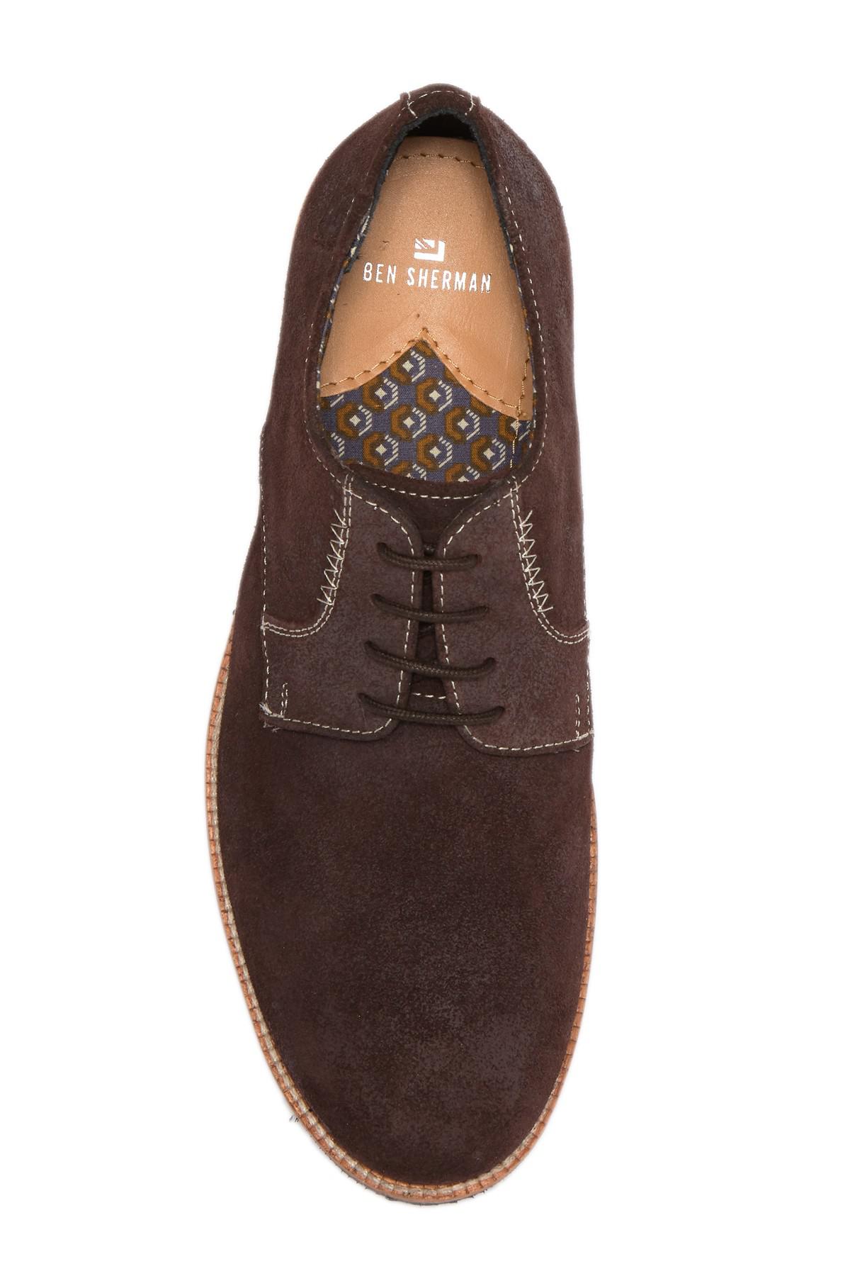 ben sherman distressed suede oxford