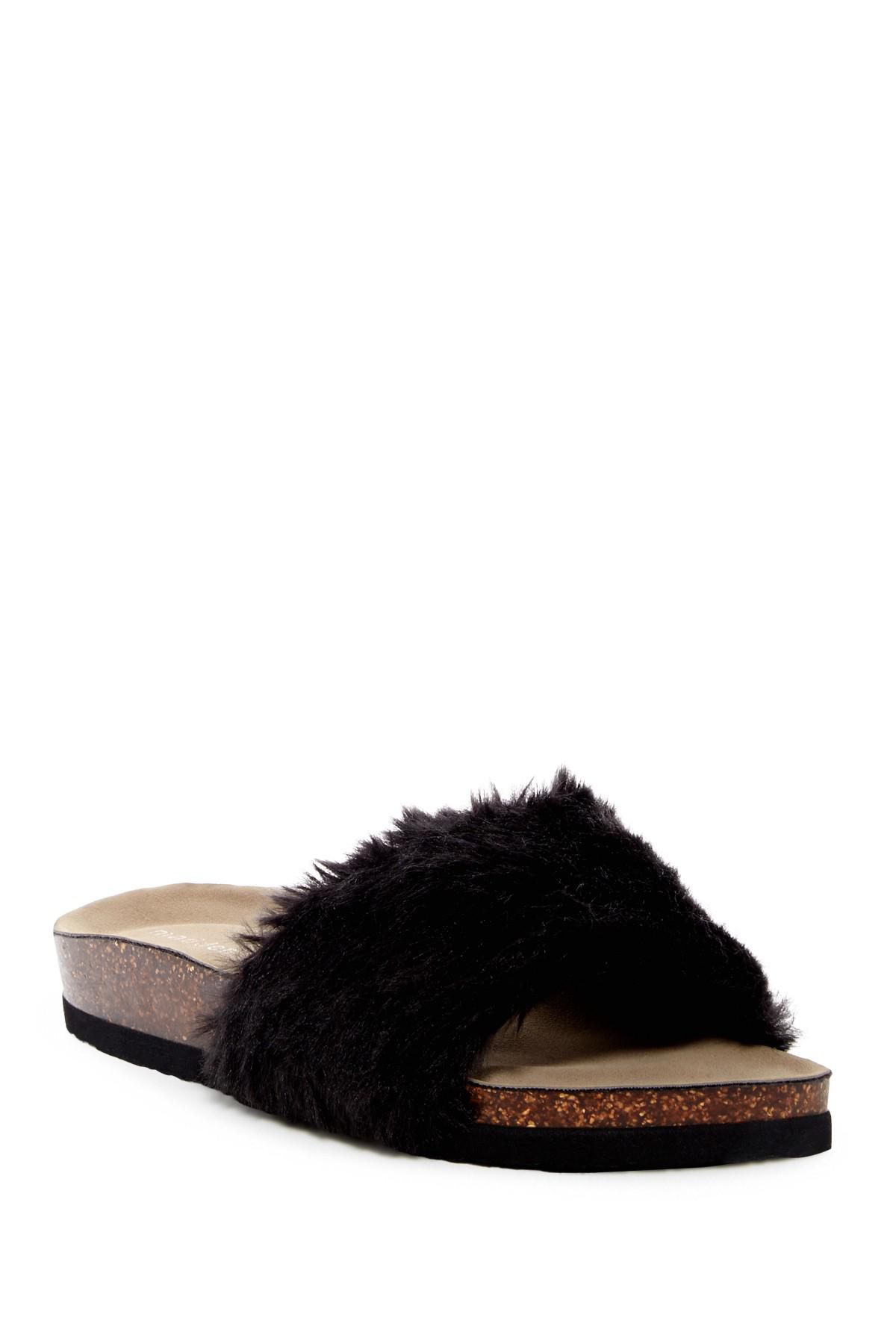 madden girl fur slides
