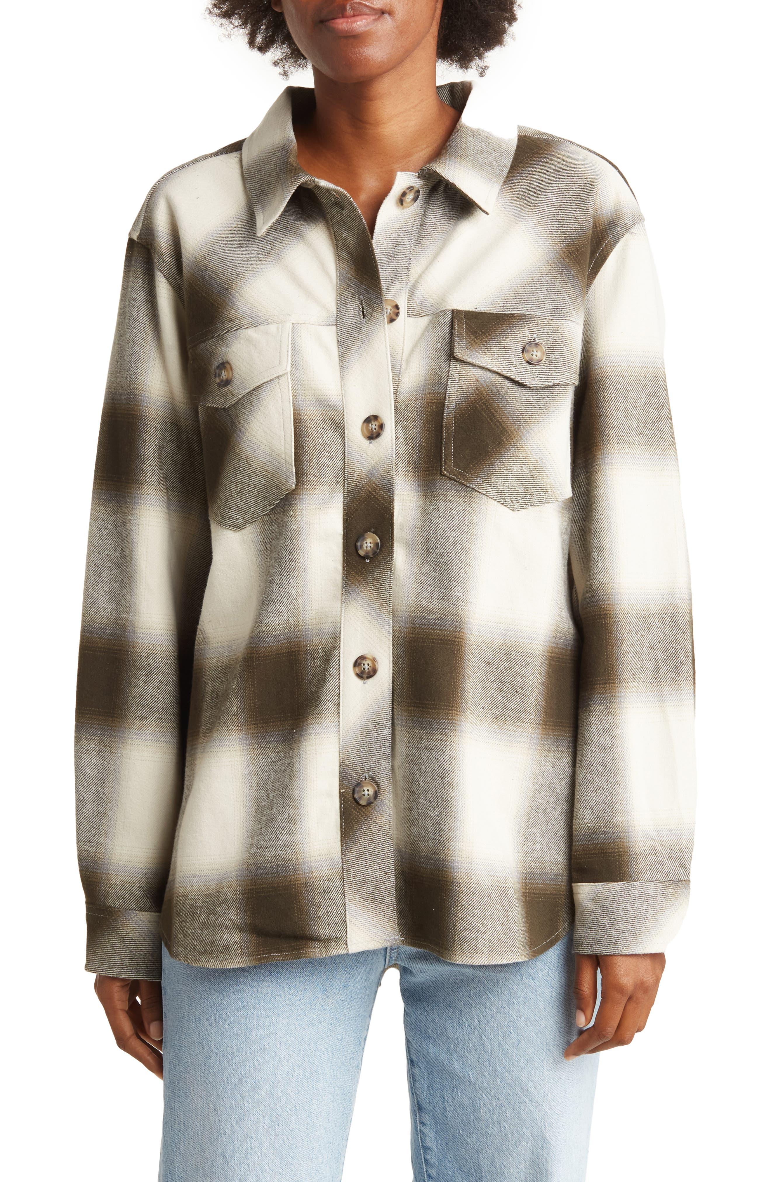 Plaid shacket nordstrom rack Clearance