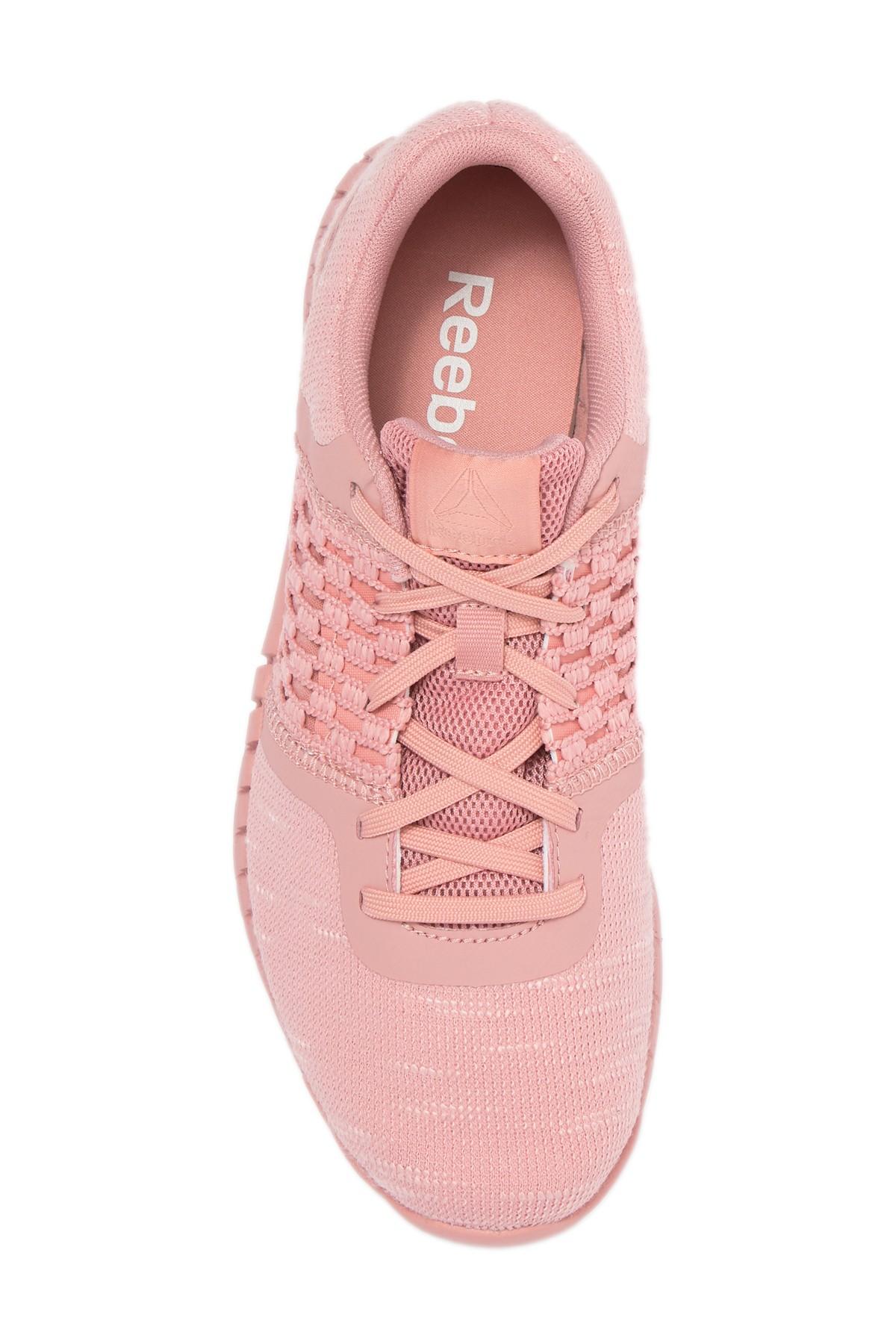 Reebok Rubber Print Run Dist Sneaker in Pink - Lyst