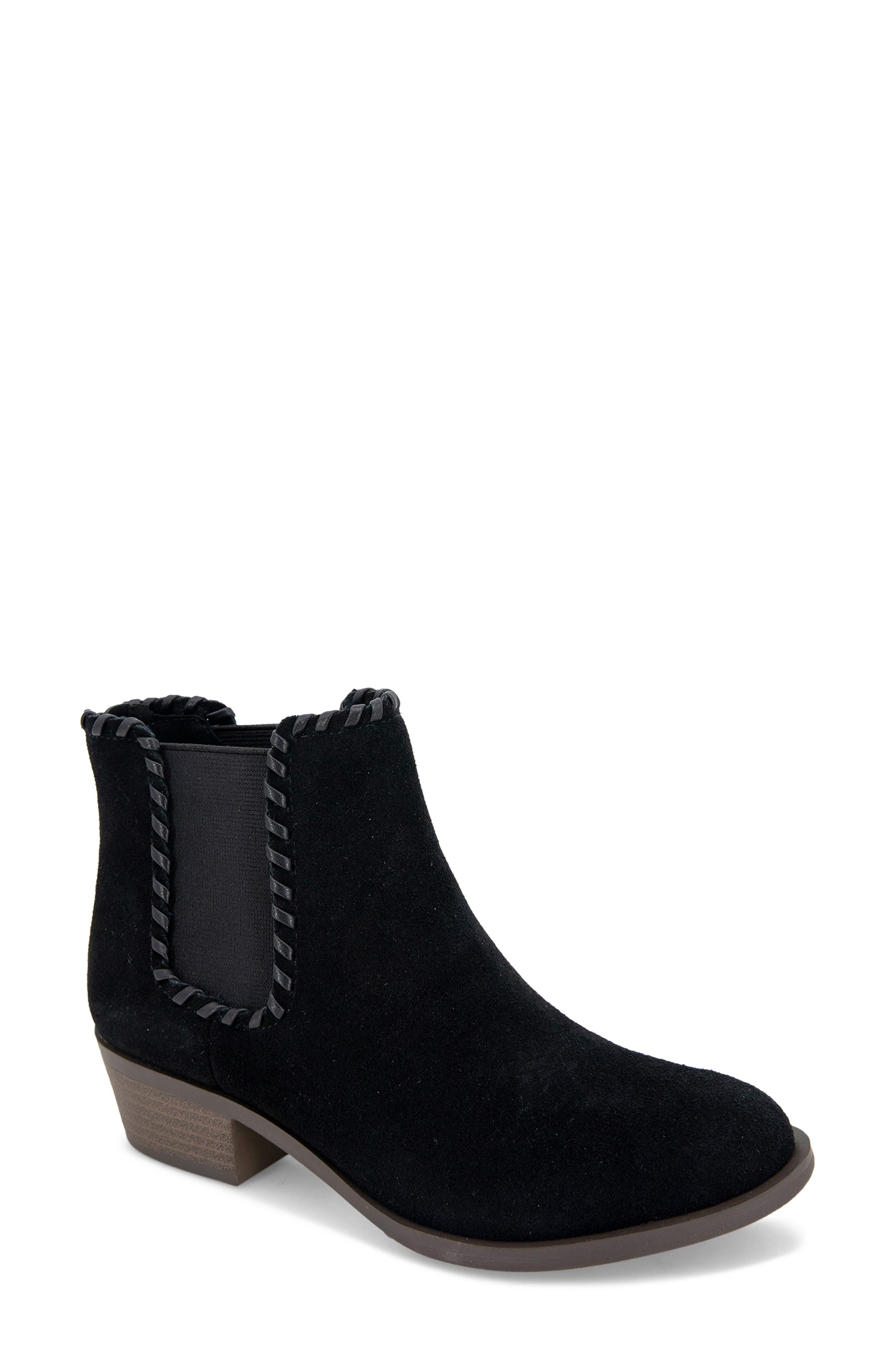 Kensie Gina Suede Ankle Boot in Black Lyst