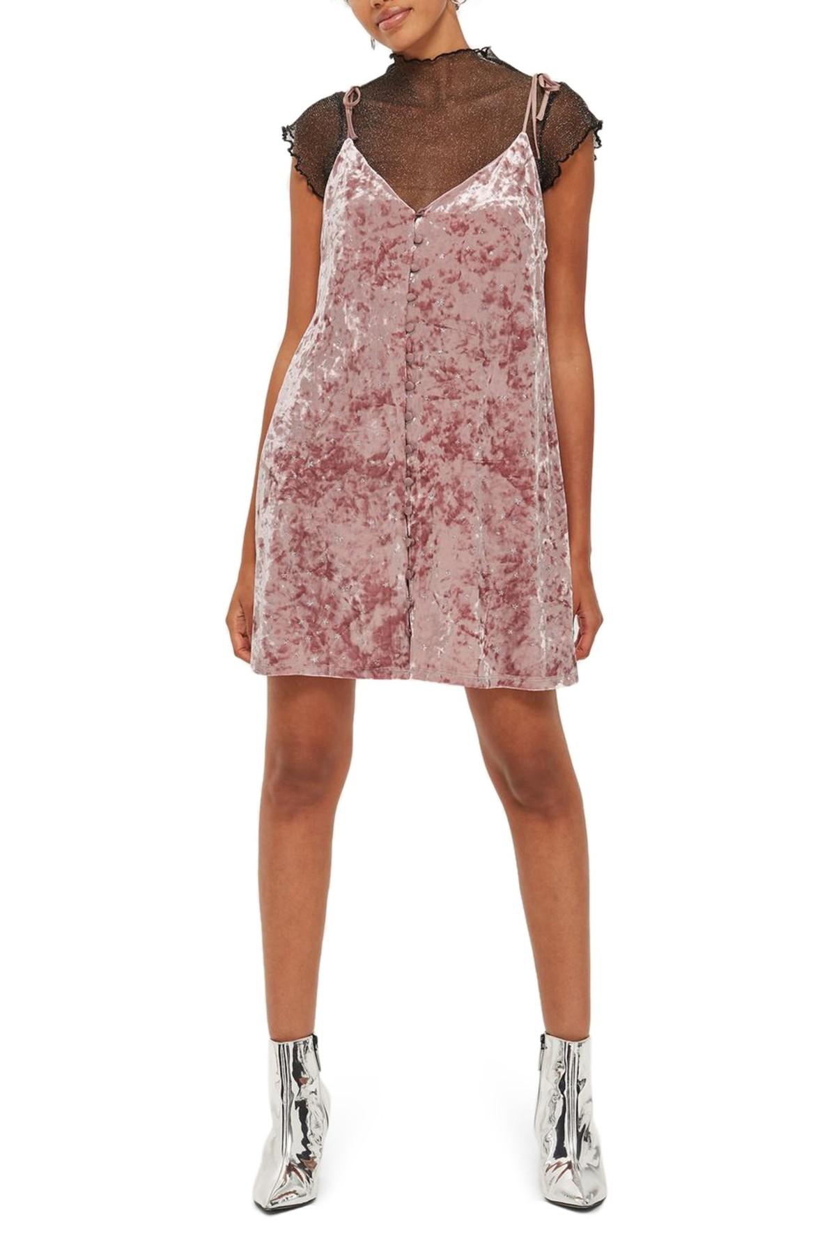 topshop velvet slip dress