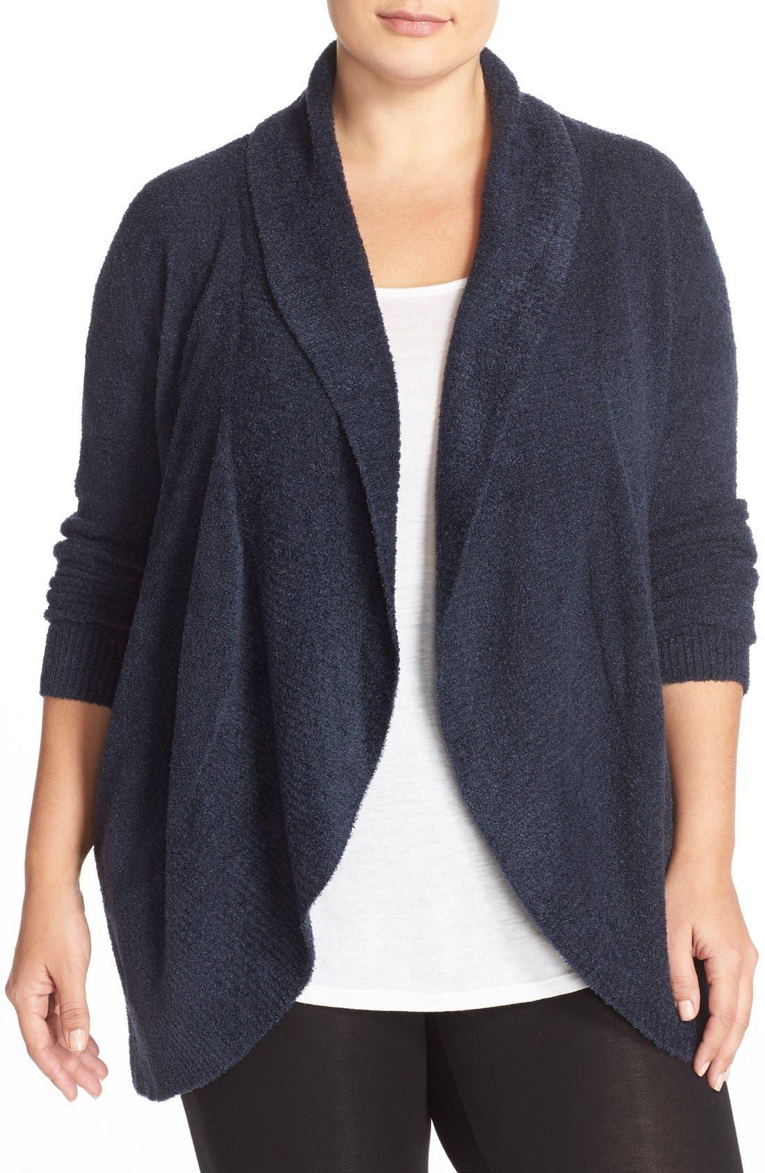 Barefoot Dreams Cozychic Lite Circle Cardigan In Indigo At