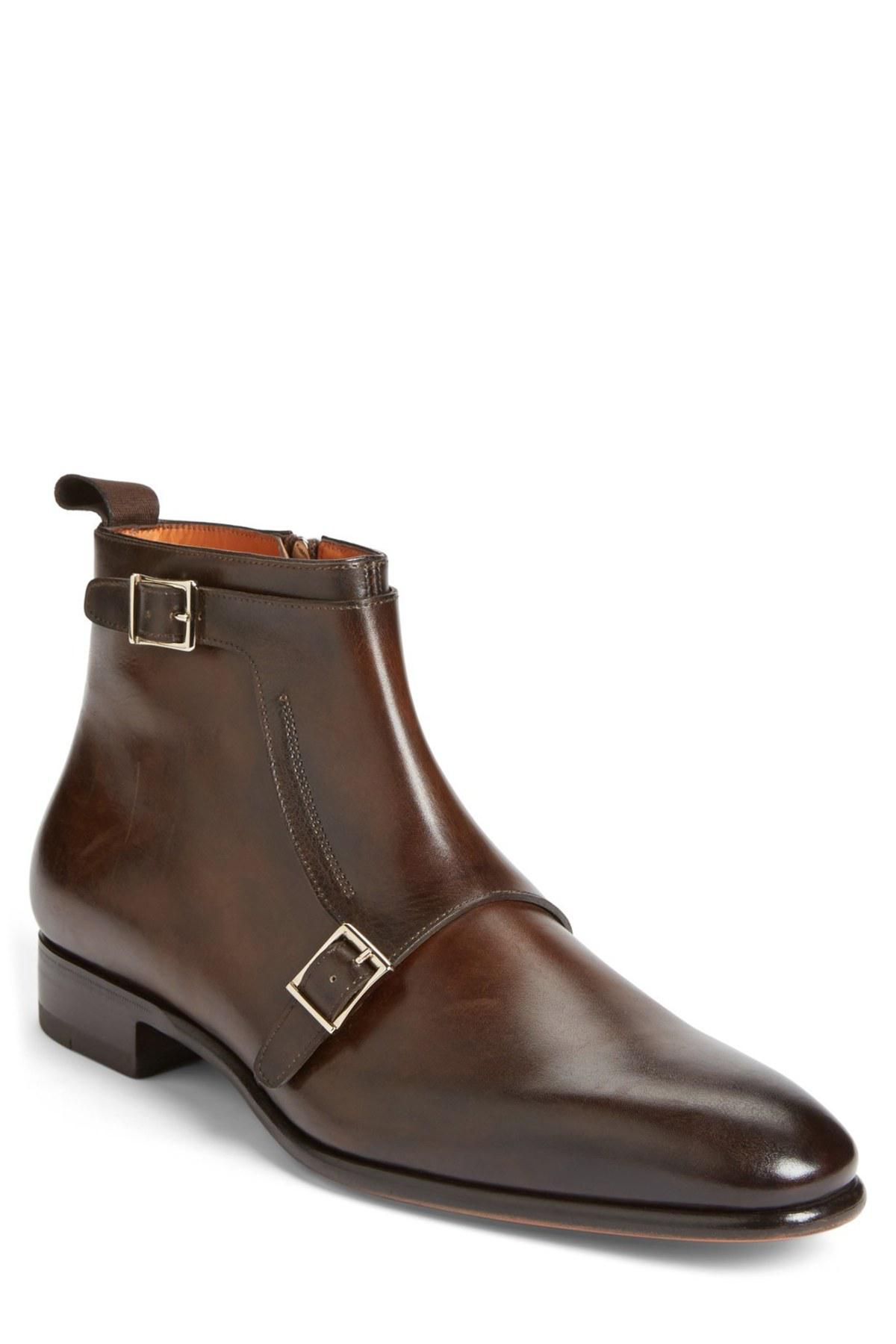 monk strap boots mens