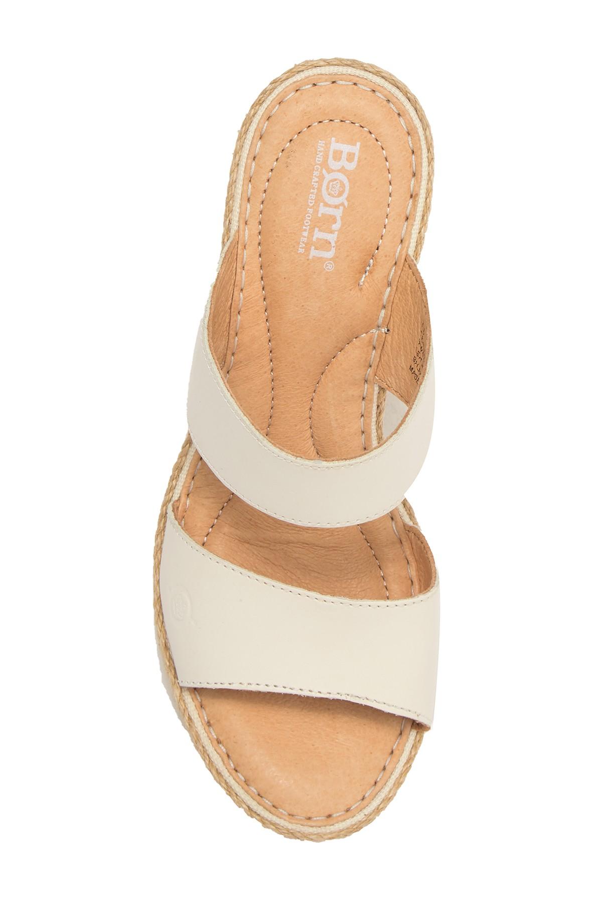 born aakash platform wedge sandal