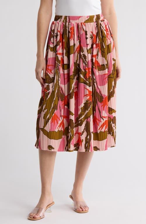 Adrianna Papell Satin A-line Skirt In Green