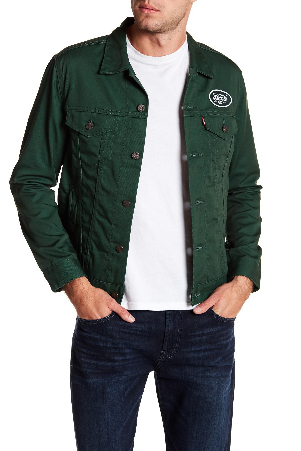 Levi's Denim Nfl Green Twill Trucker Jacket for Men Lyst