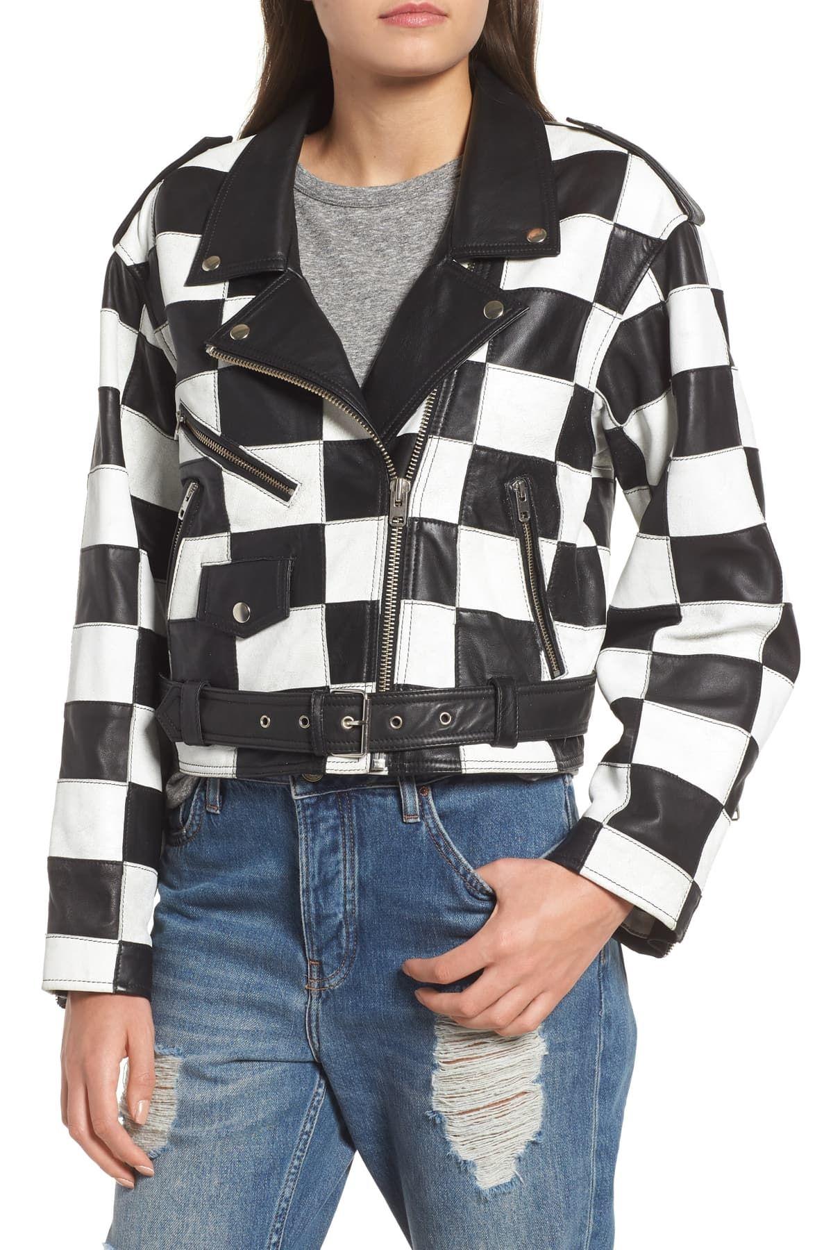 Checkerboard jacket cheap womens