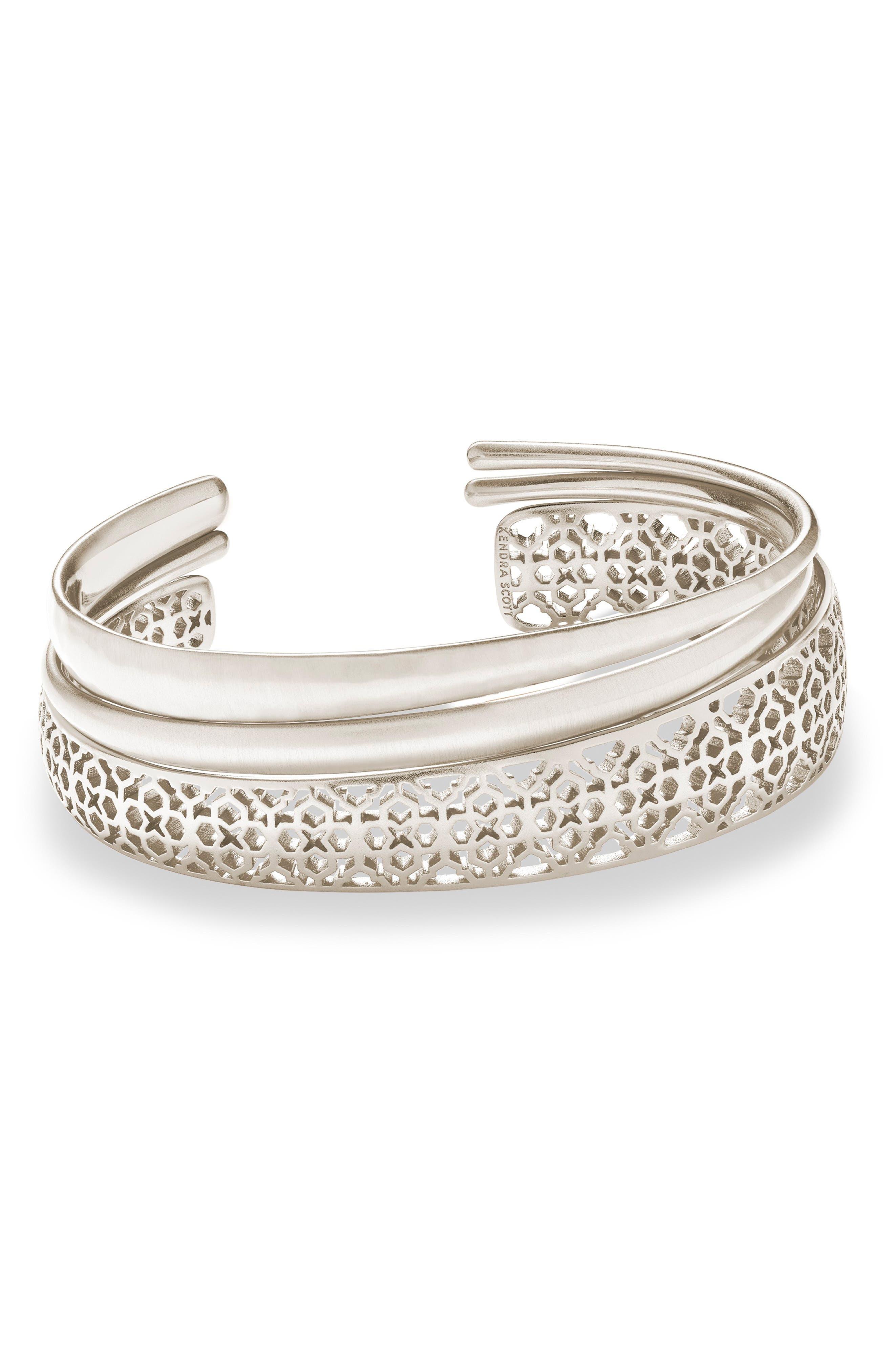 Kendra Scott Tiana Cuff Set In Silver Filigree At Nordstrom Rack