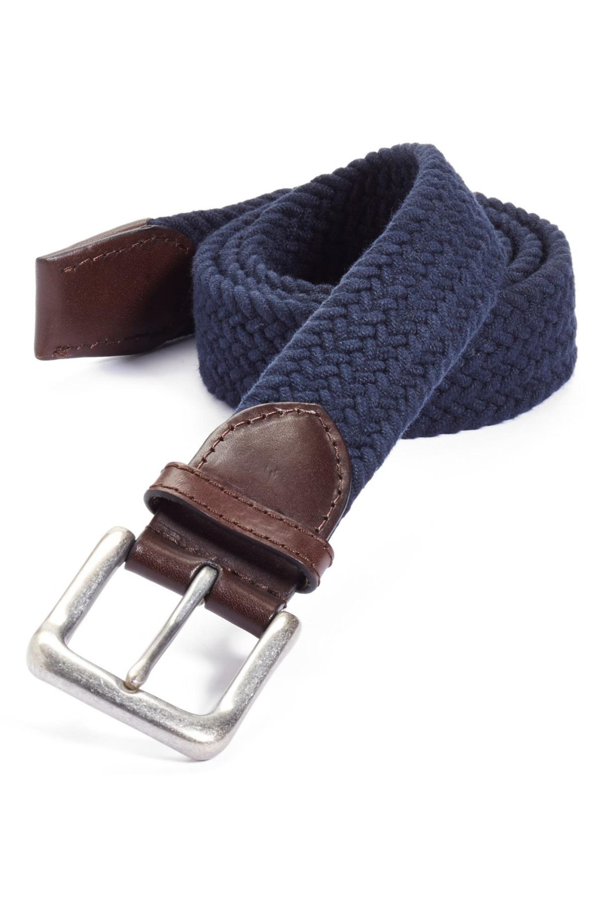Trafalgar Cotton Web Belt in Navy (Blue) for Men - Lyst