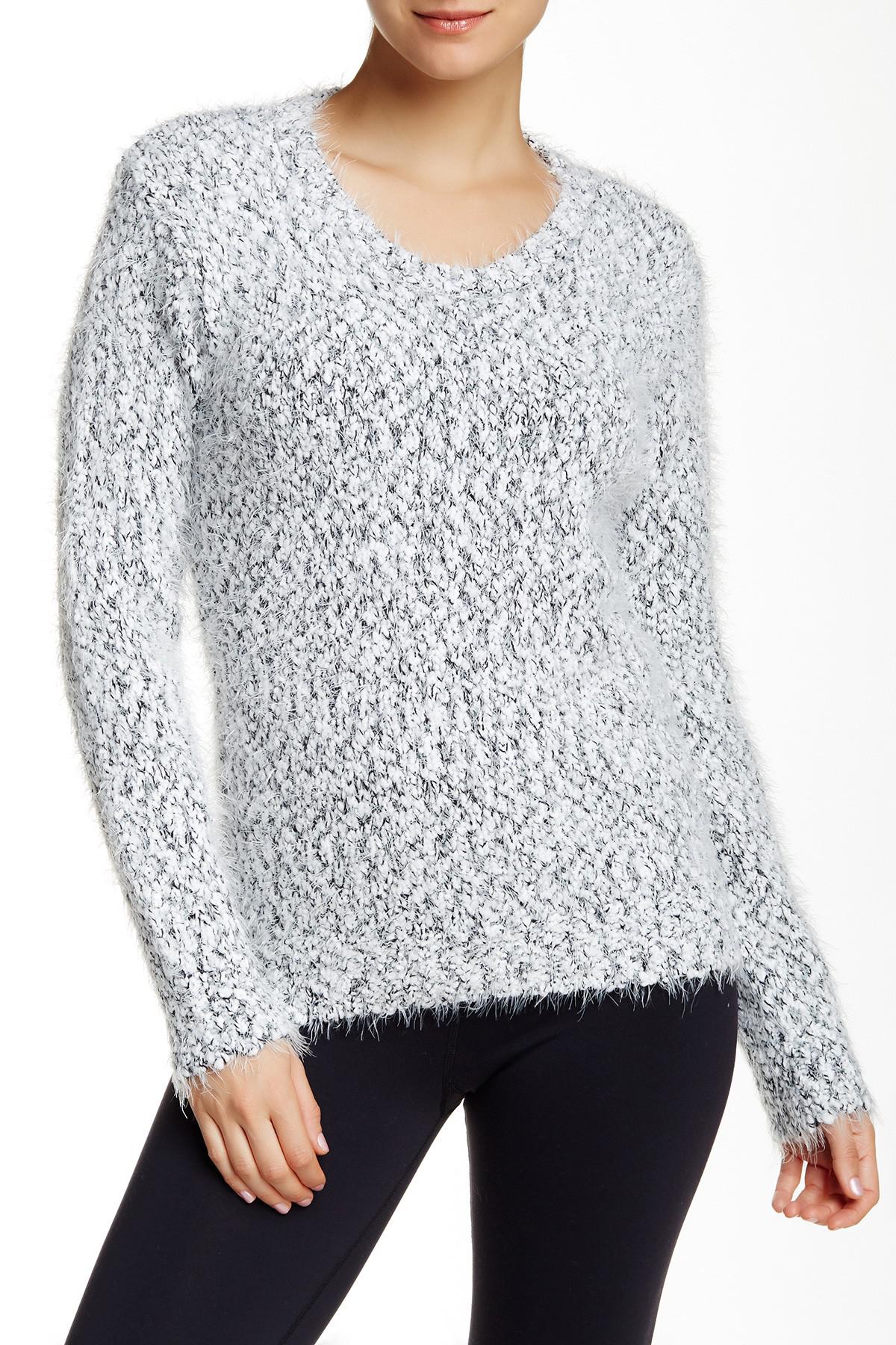 Pj Salvage Boucle Knit Sweater in Black Lyst