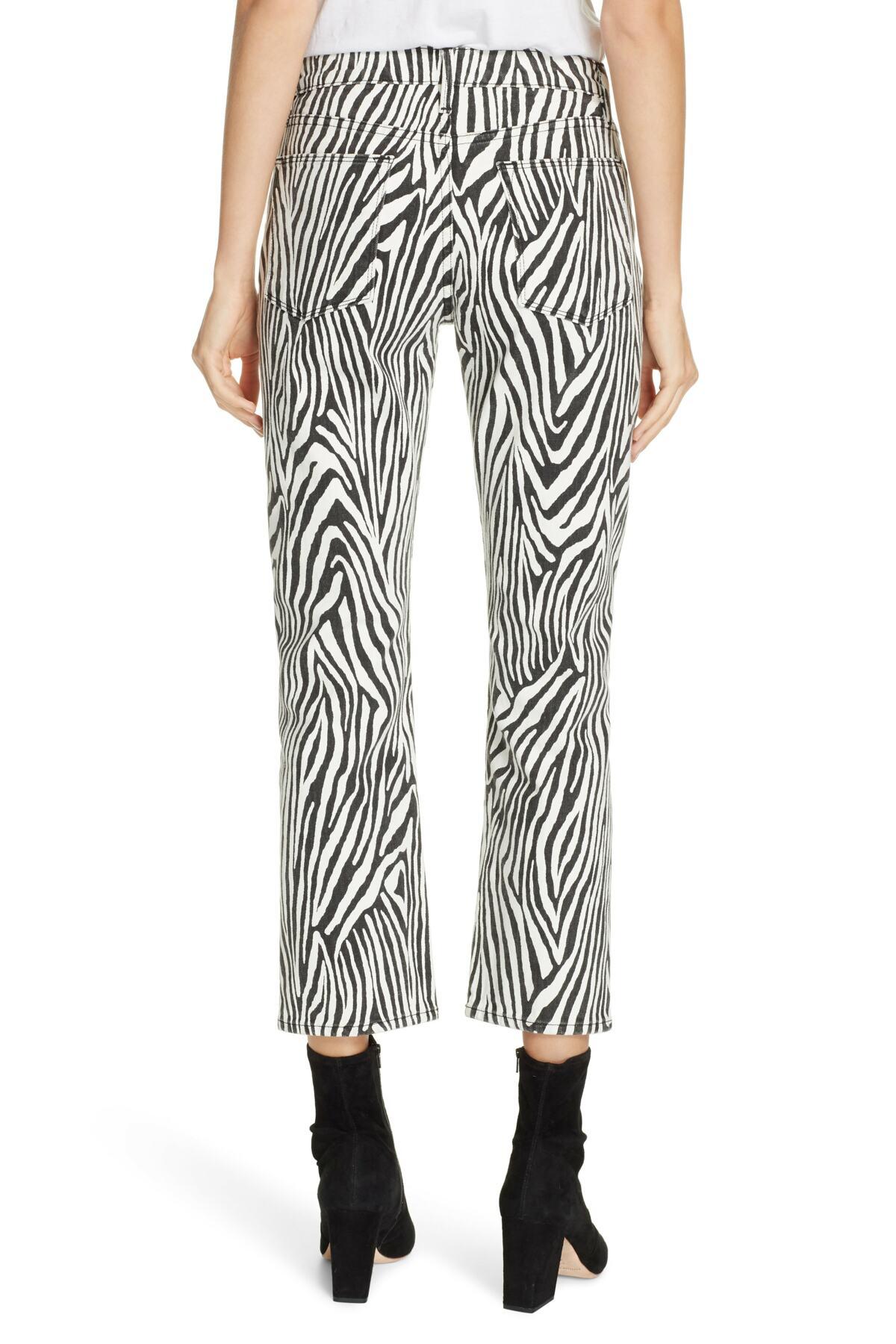 FRAME Denim Le High Straight Zebra 
