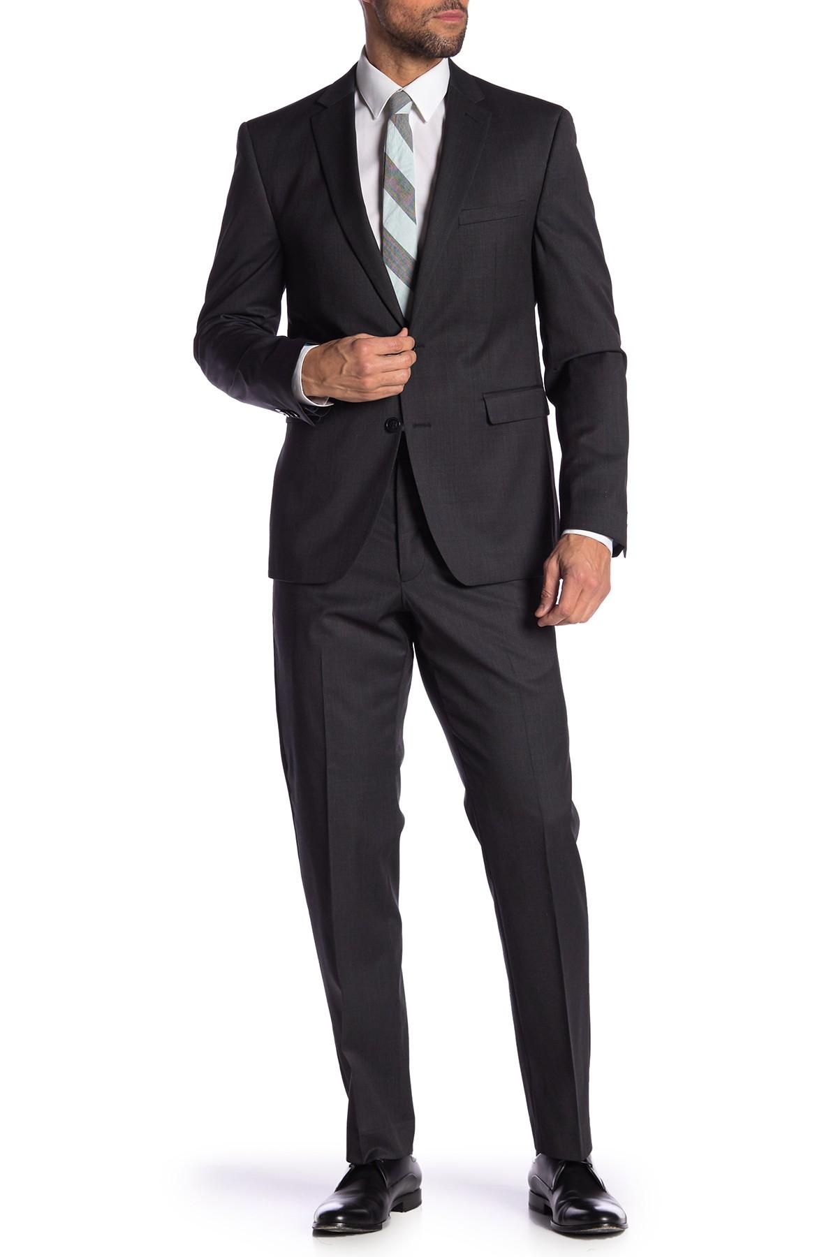 Vince Camuto Black Plaid Wool Slim Fit 2-piece Suit for Men - Lyst