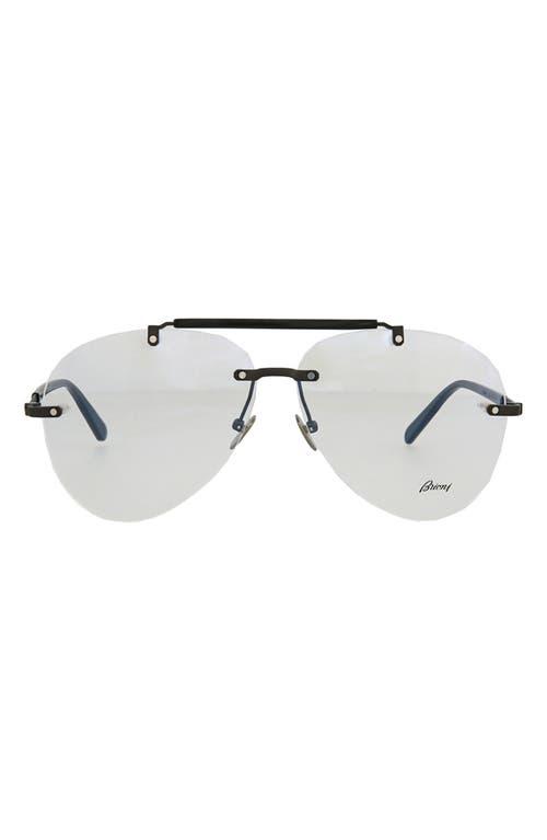 Brioni 61Mm Novelty Aviator Optical Glasses in Metallic for Men Lyst