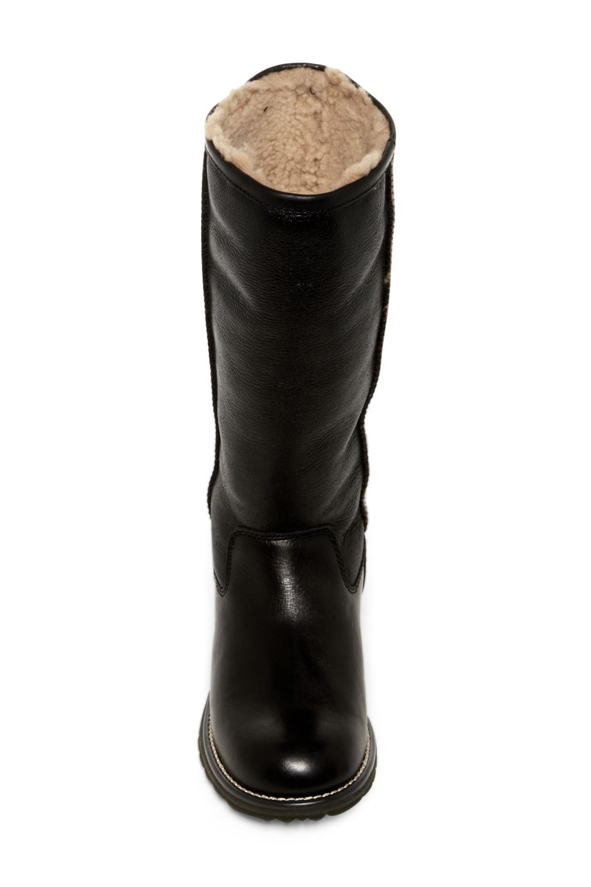 UGG Leather Brooks Tall Boot in Black | Lyst