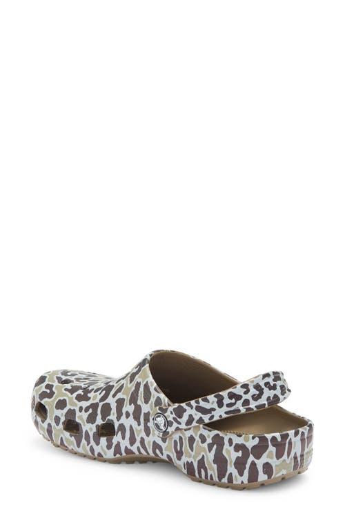 Crocs™ Animal Print Foam Clogs in White Lyst