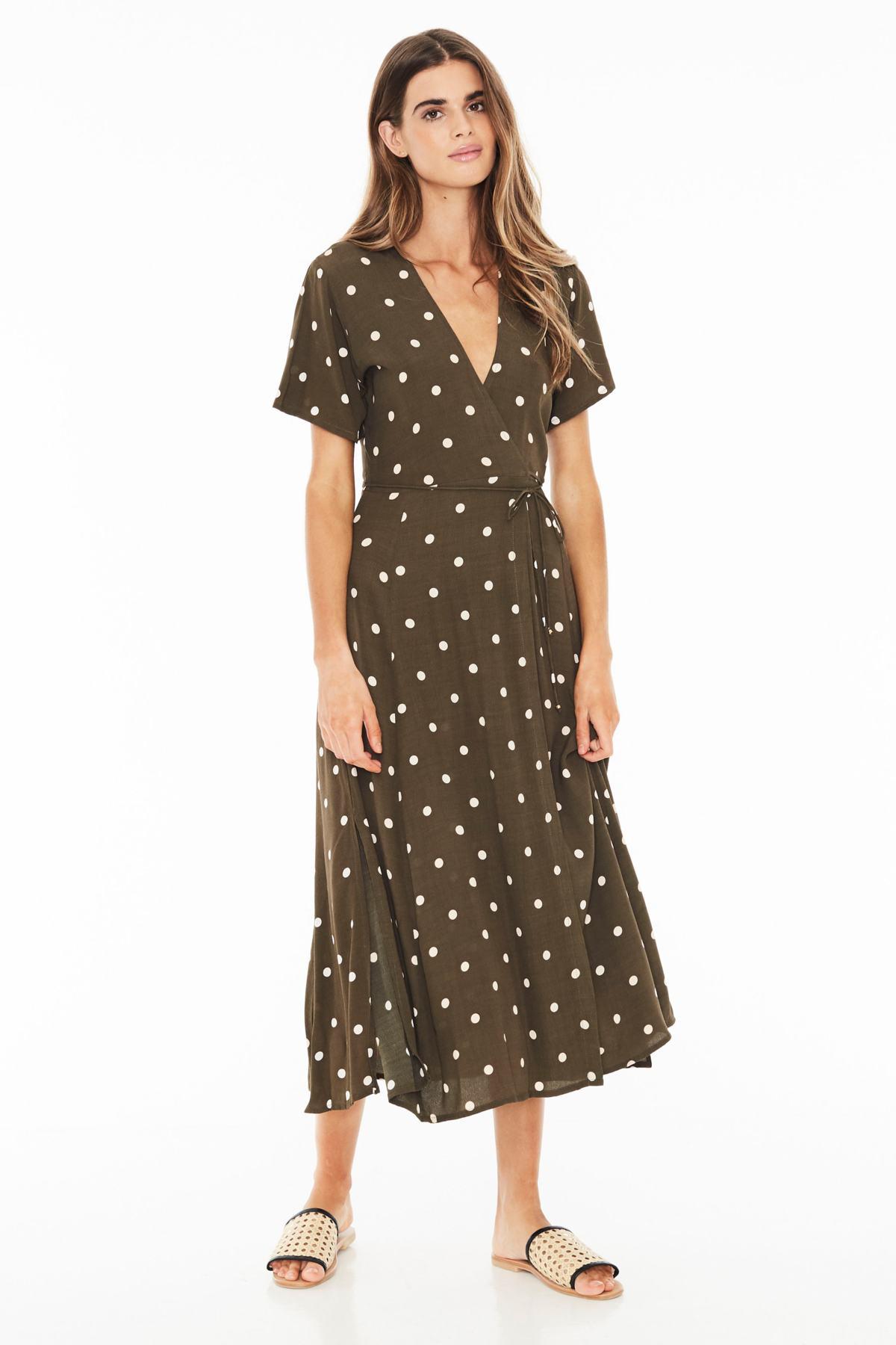 faithfull leila wrap dress
