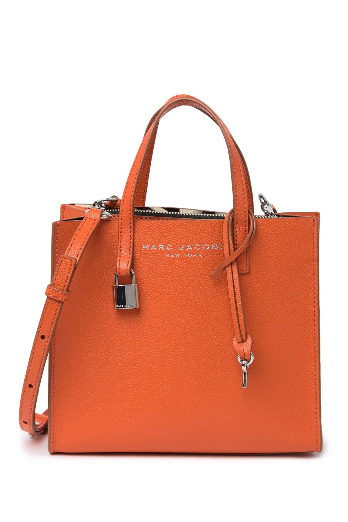Marc Jacobs Mini Grind Coated Leather Tote in Orange | Lyst