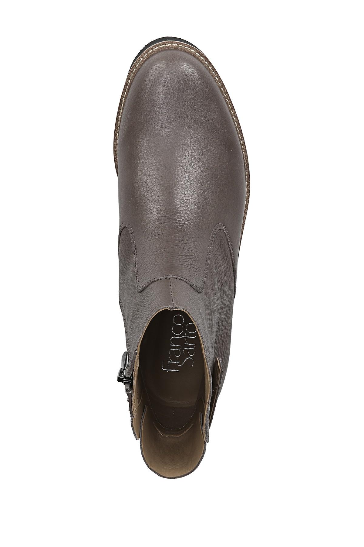 franco sarto chevelle ankle zip booties