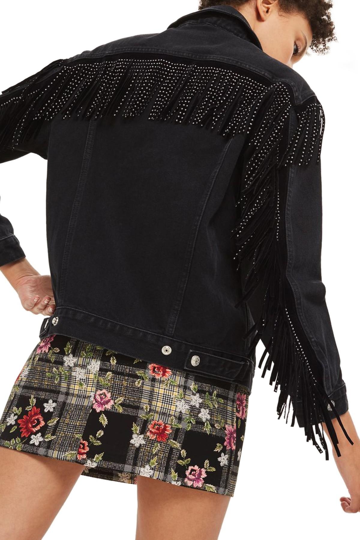 topshop studded denim jacket