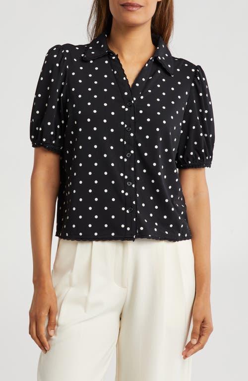 adrianna papell polka dot top