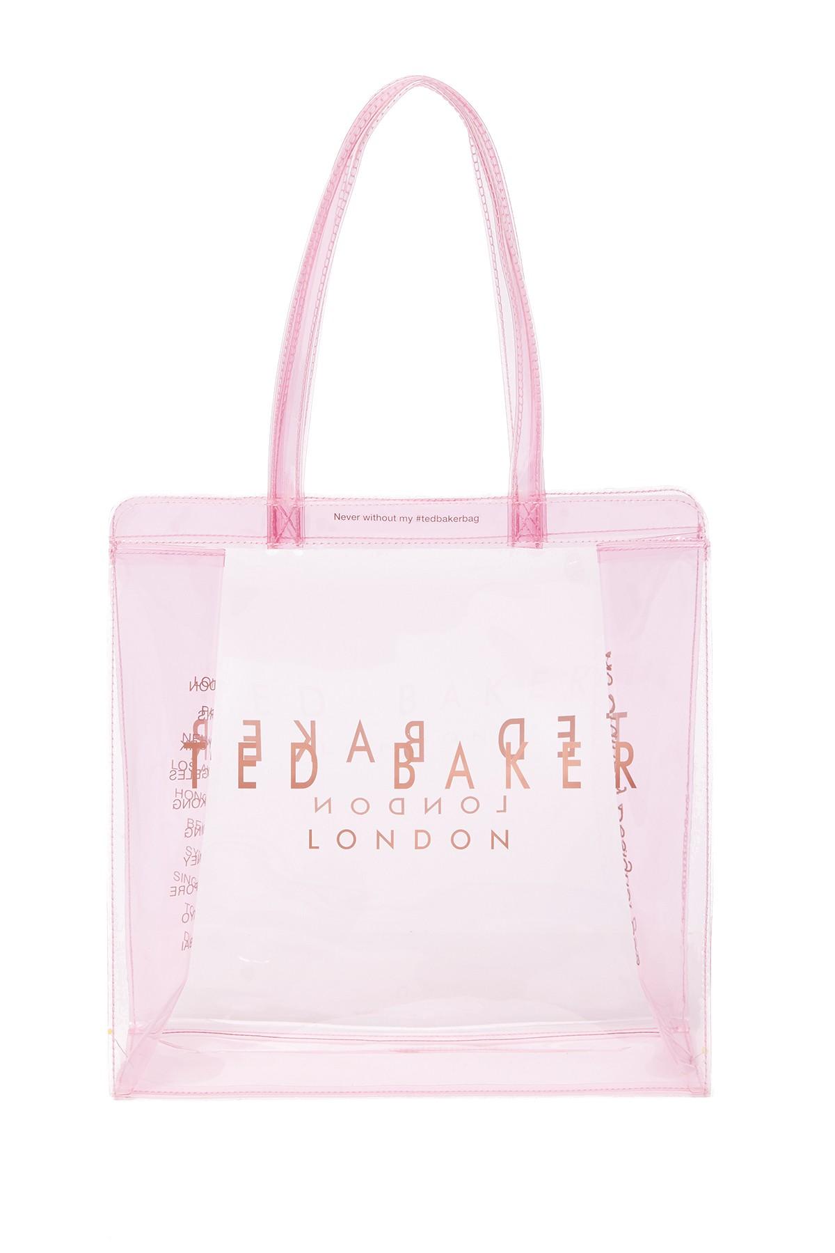Ted Baker Clear Large Icon Bag in Pink | Lyst
