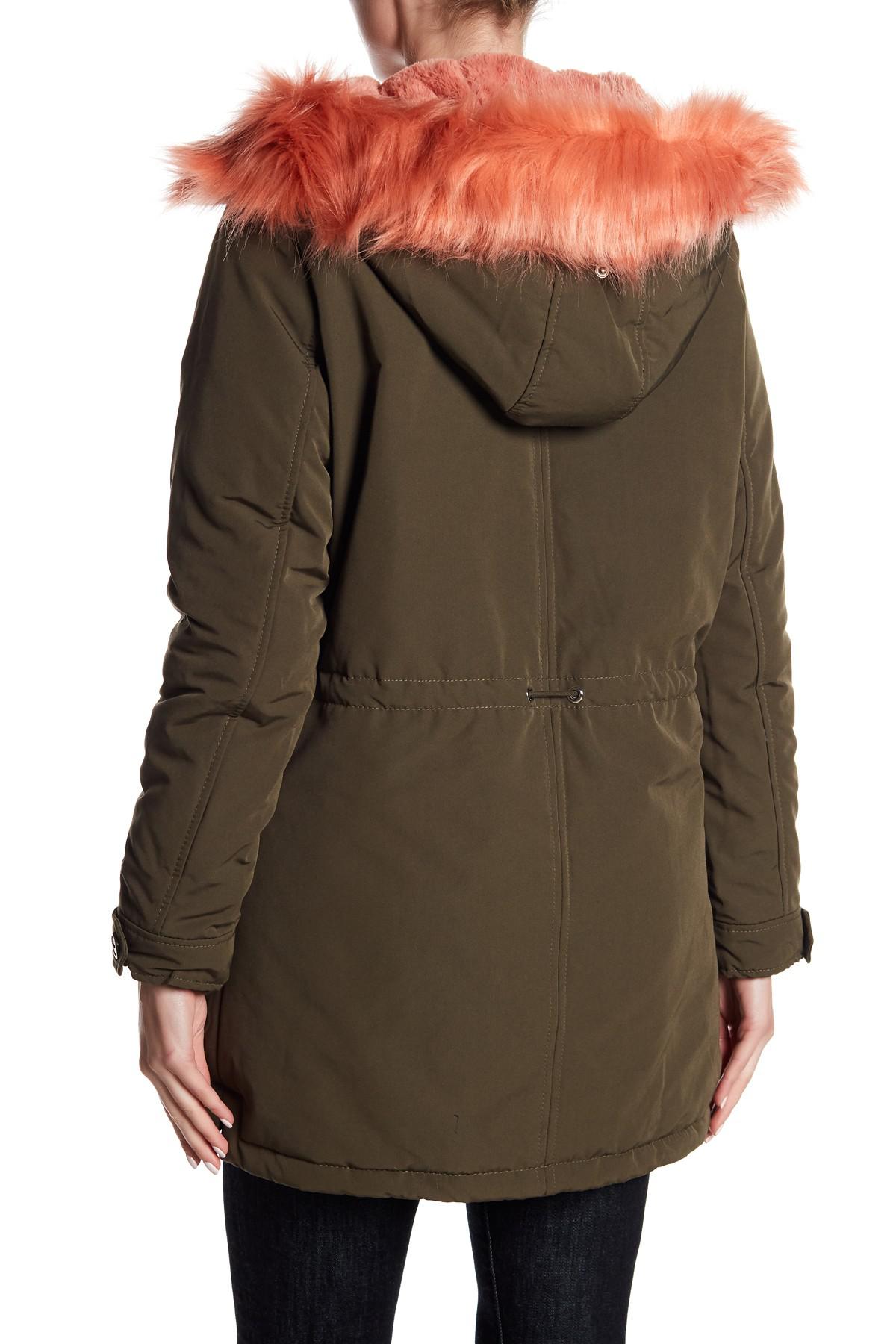 dex faux fur parka