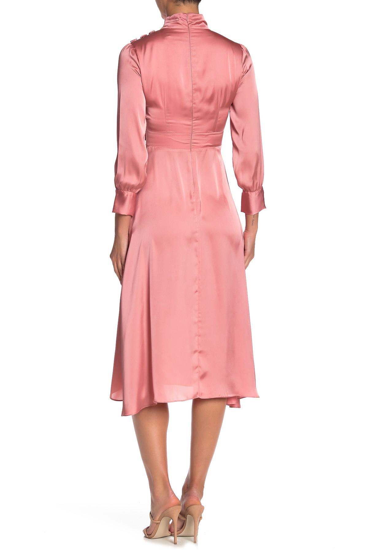 Buy alexia admor mock neck satin midi dress cheap online