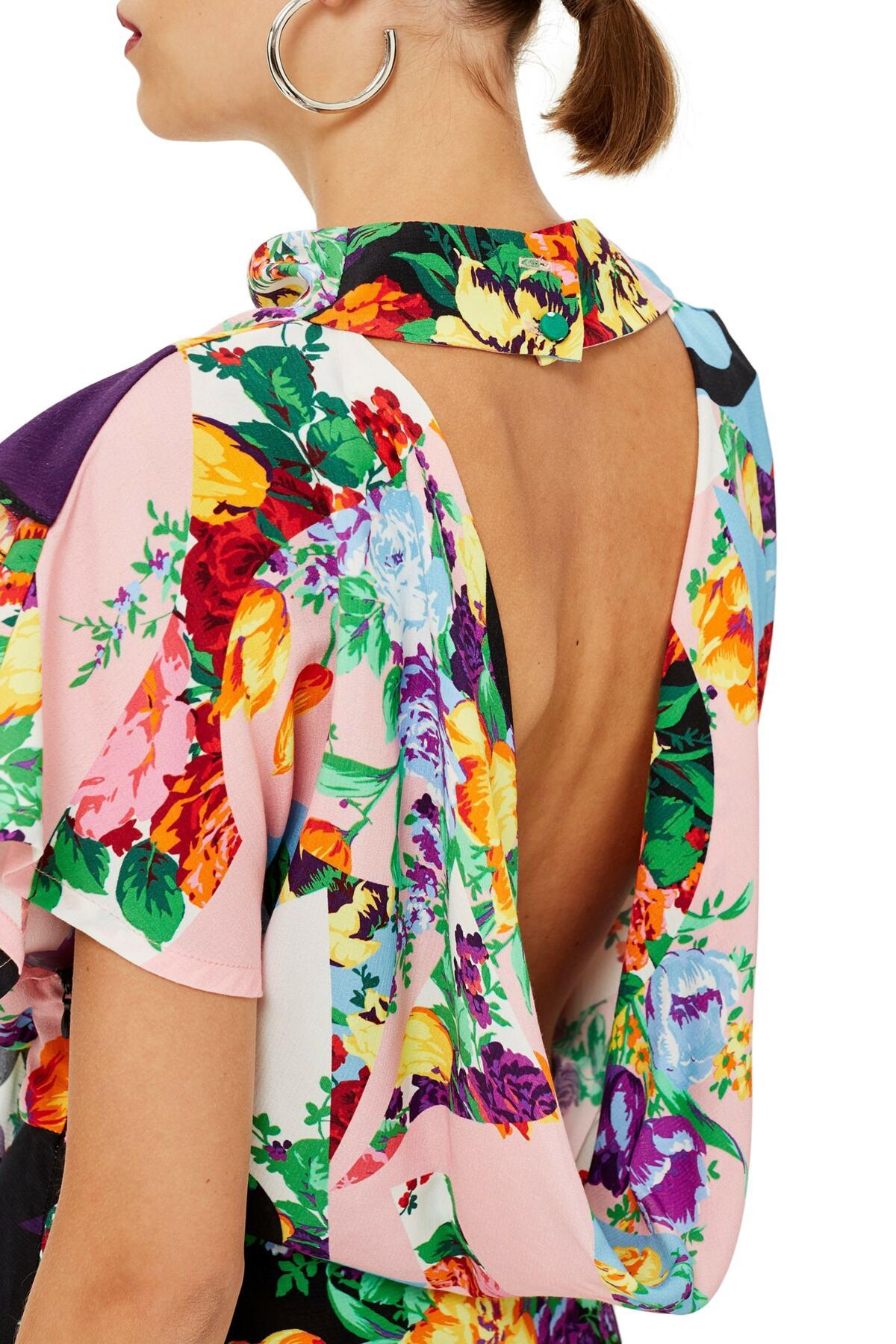 topshop cowl back midi dress