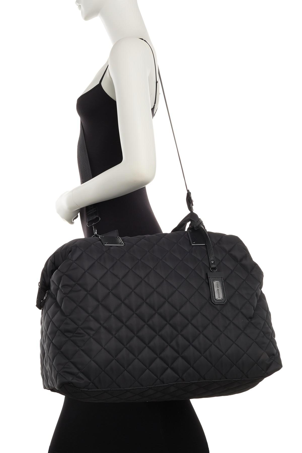 Steve Madden black large weekender quilted travel bag - $48 - From Renata