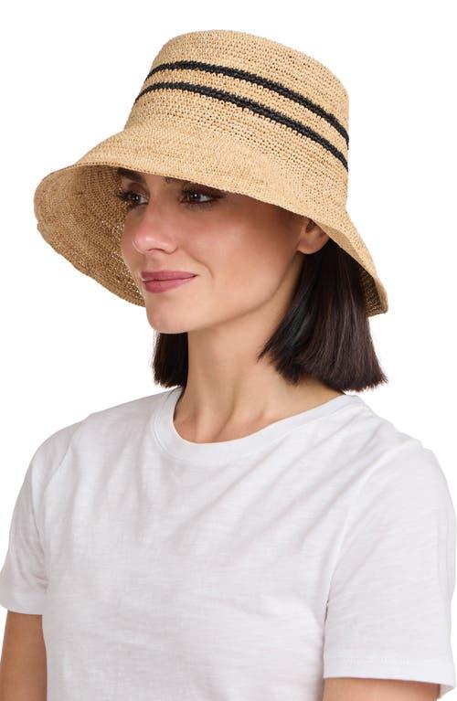 Vince Raffia Stripe Bucket Hat in Natural | Lyst