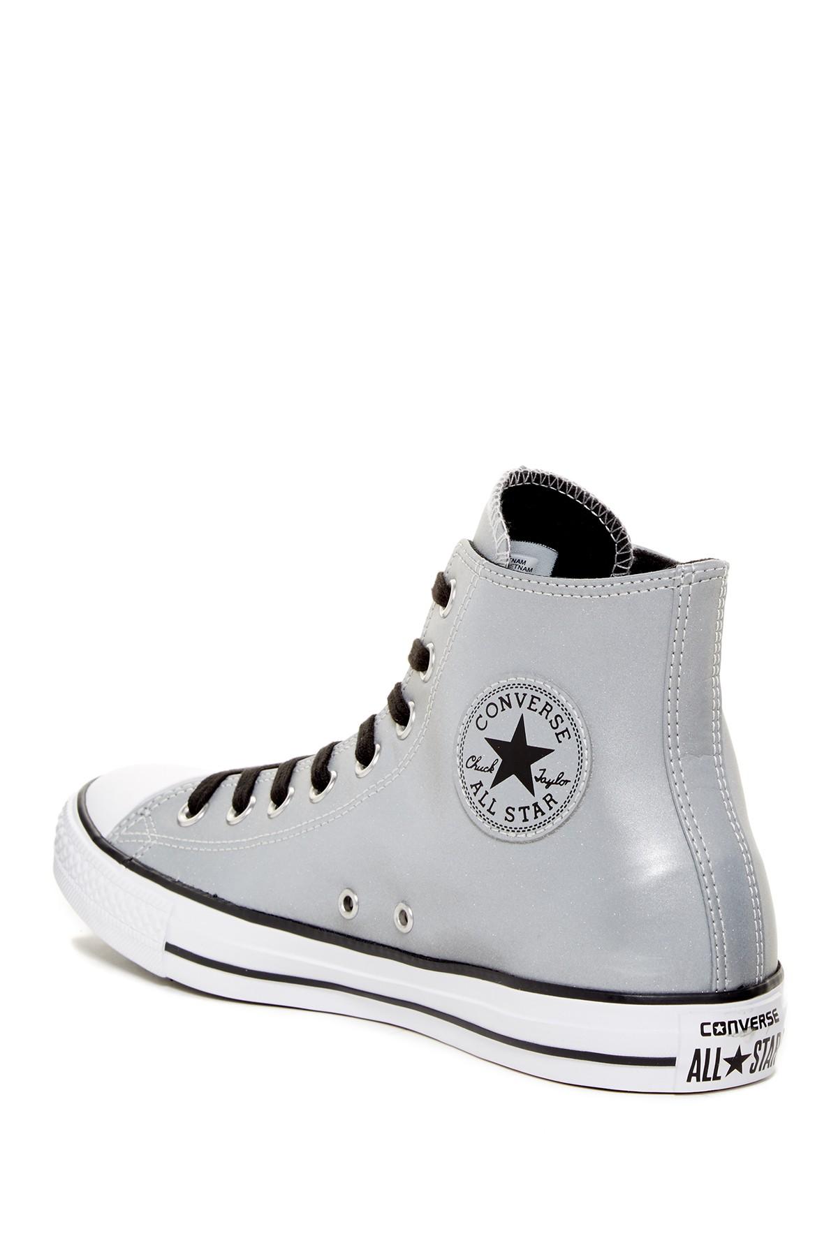 Converse Chuck Taylor All Star Reflective High Top Sneaker (unisex) in  Silver-Black-wh (Black) - Lyst