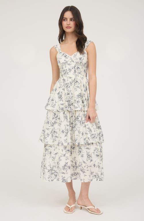 chinese dress ladies In The Air Brown Ditsy Floral Scalloped Midi Dress  Shop the Mint