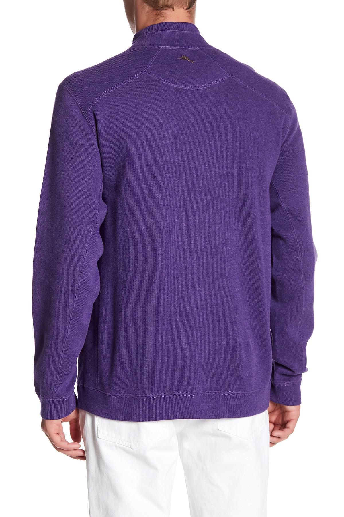 Download Tommy Bahama Cotton Flip Side Reversible Quarter Zip Twill ...