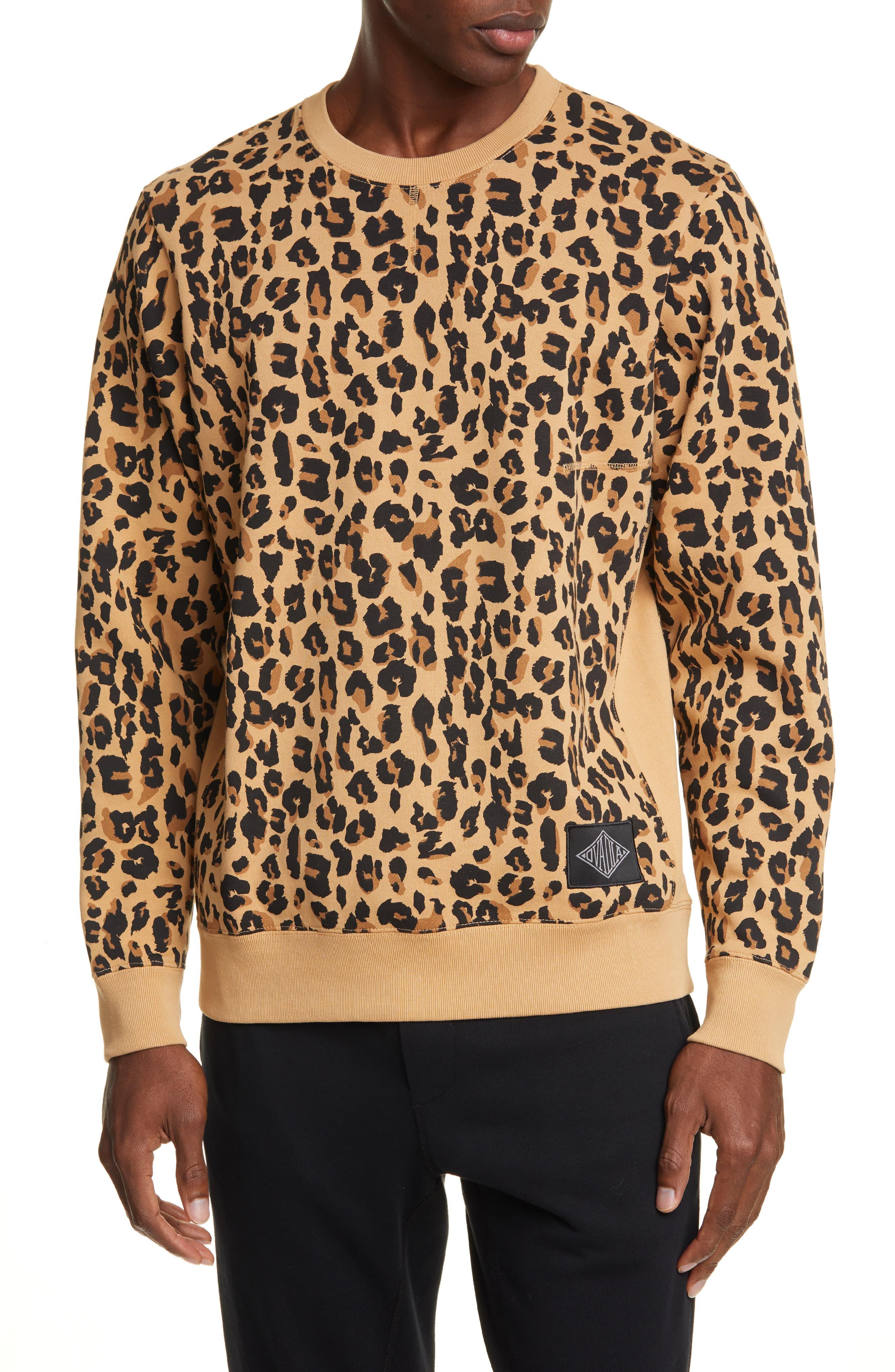 Leopard print crewneck sweatshirt Clearance