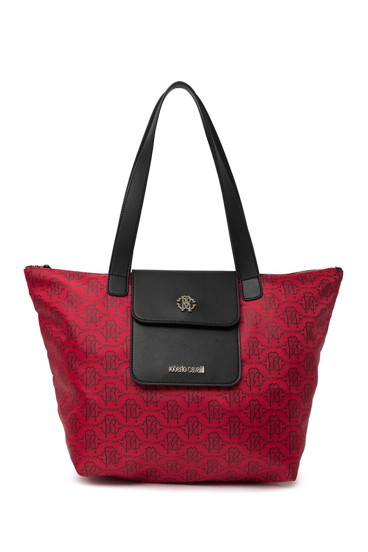 roberto cavalli folding large shopper