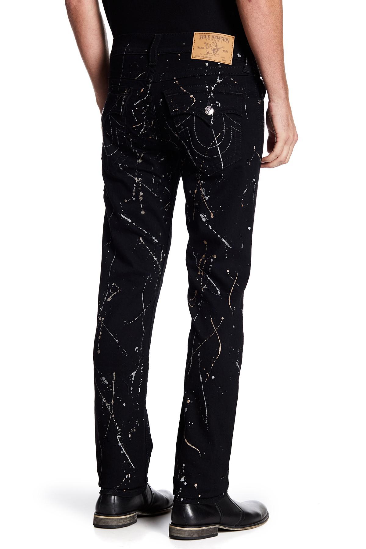 true religion paint splatter jeans