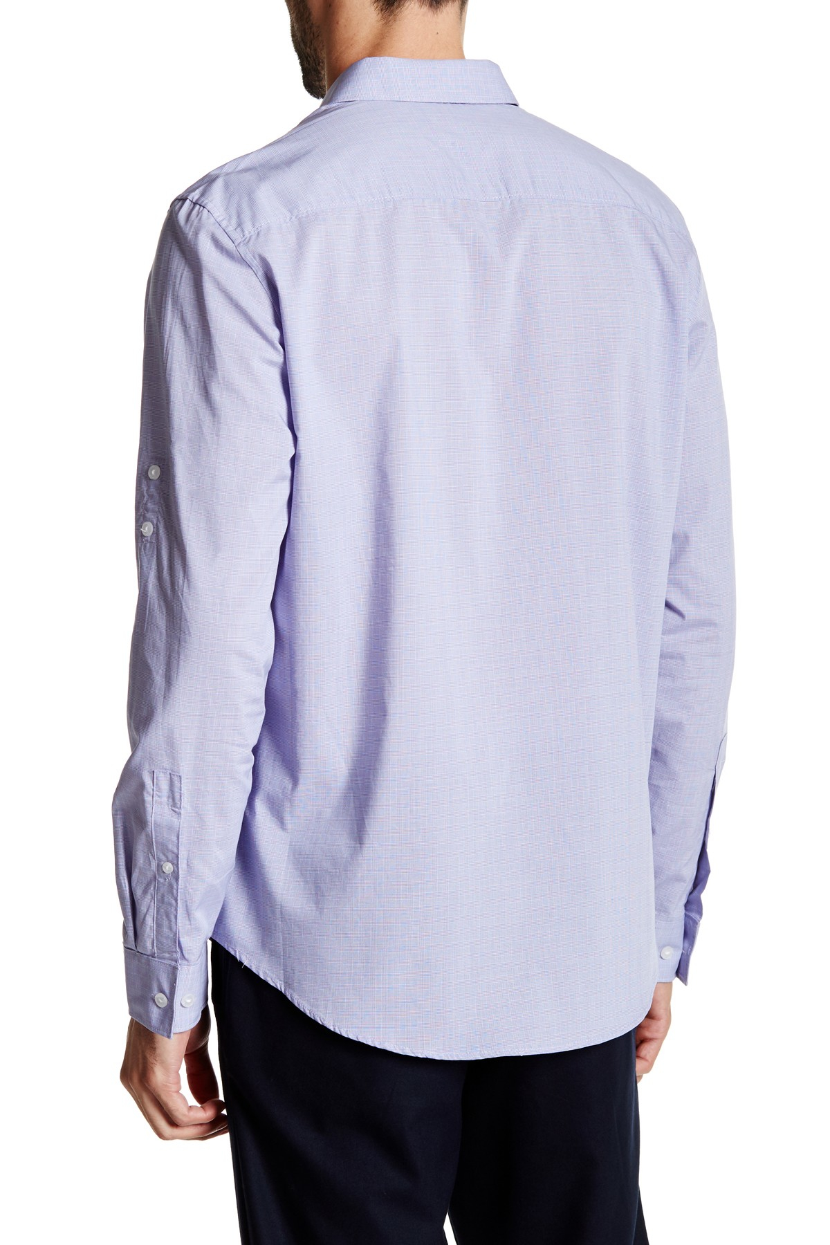 Calvin Klein Cotton Regular Fit Plaid Long Sleeve Shirt for Men - Lyst