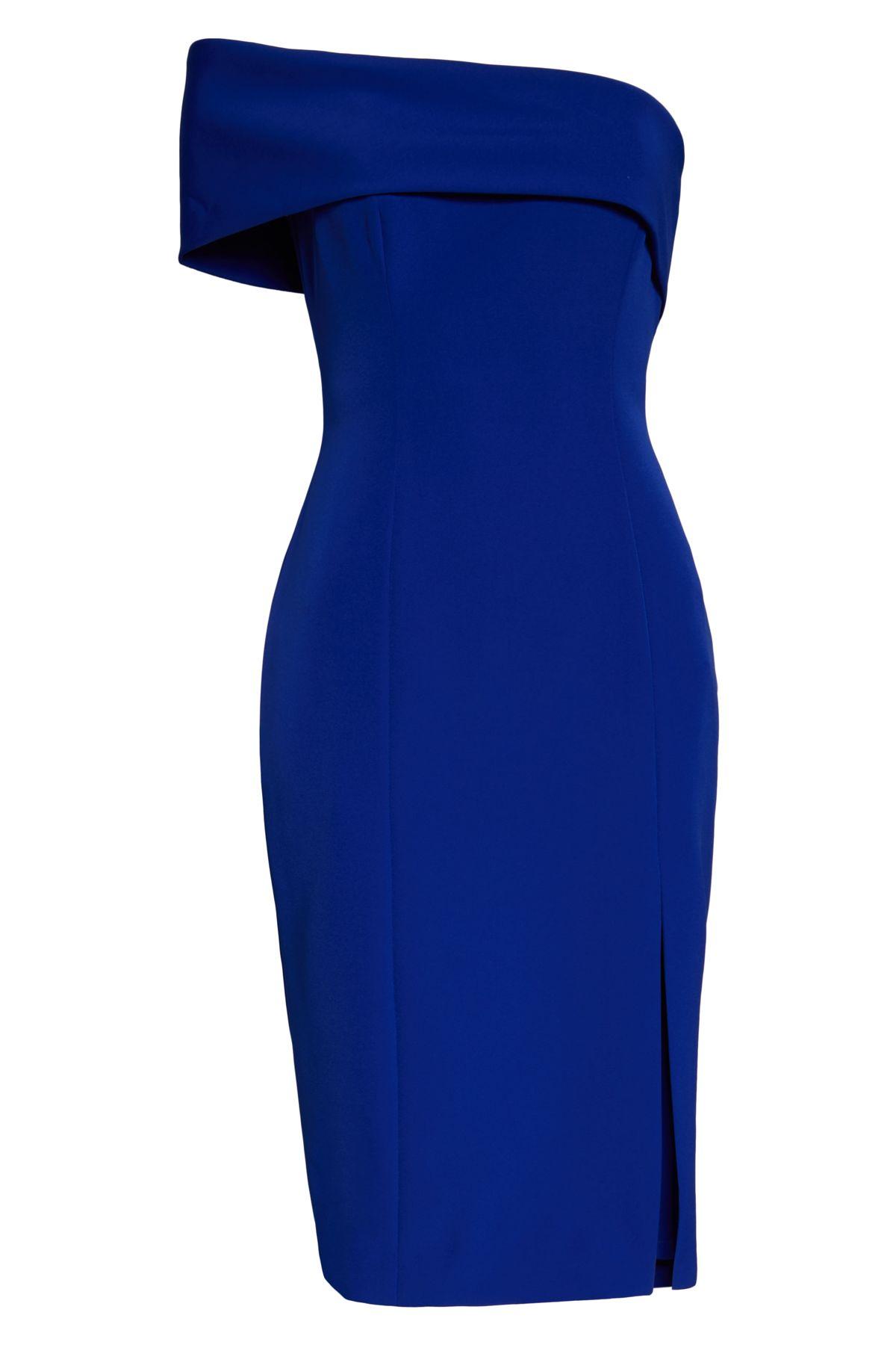 The Shoulder Scuba Crepe Cocktail Dress 